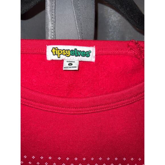 Ugly Christmas Sweatshirt Sweater Xmas Size Large Tipsy Elves - Picture 2 of 3